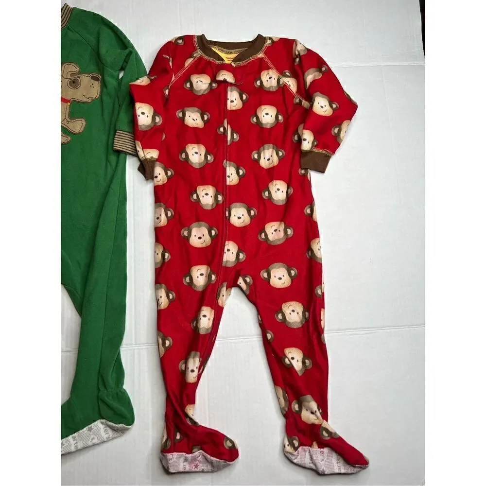 Set of 2 Carters super-comfy size 18 months footed pajamas